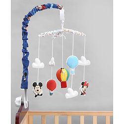 Babyhug Disney Mickey Musical Cot Mobile for Newborn & Toddlers| Crib Décor Toy| Rotating Figures & Gentle Music| Motor Skills & Visual Tracking| Stimulates Hearing| Baby Shower Gift | BIS Certified