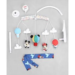 Babyhug Disney Mickey Musical Cot Mobile for Newborn & Toddlers| Crib Décor Toy| Rotating Figures & Gentle Music| Motor Skills & Visual Tracking| Stimulates Hearing| Baby Shower Gift | BIS Certified