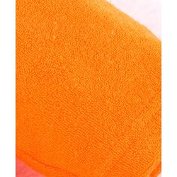 Babyhug Terry Cotton Knit Full Sleeves  Bathrobe with Hood & Bear Embroidery - Orange