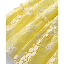 Babyhug 100% Cotton Half Sleeves Frock With Floral Design - Yellow