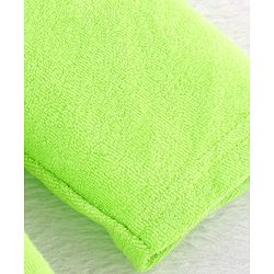 Babyhug Terry Knit Full Sleeves Hooded Bathrobe Airplane Embroidery - Light Green