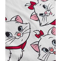 Babyhug Disney Single Jersey Knit Half Frill Sleeves T-Shirt with Shorts Set and Marie Graphic - Red & White