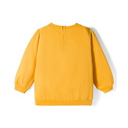 Babyhug Terry Knit Full Sleeves Top and Jeans Set With Smile Text Print - Yellow & Blue