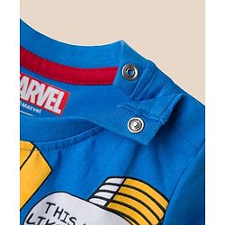 Babyhug Marvel Single Jersey Knit Half Sleeves T-Shirt With Spider-Man Graphics - Blue
