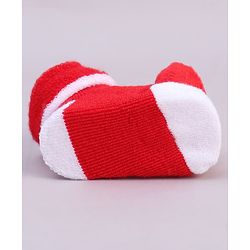 Cute Walk by Babyhug Fabric Socks With Tomato Applique - Red