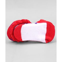 Cute Walk by Babyhug Socks With Tomato Applique & Polka Dot Design - Red