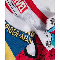 Babyhug Marvel Single Jersey Knit Half Sleeves T-Shirt with Spider Man Graphics - White