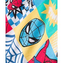 Babyhug Marvel Single Jersey Knit Half Sleeves T-Shirt with Spider Man Graphics - White