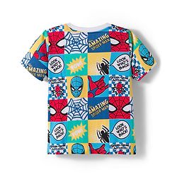 Babyhug Marvel Single Jersey Knit Half Sleeves T-Shirt with Spider Man Graphics - White
