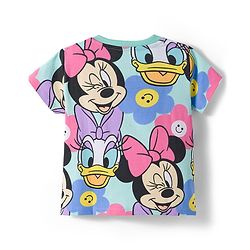 Babyhug Disney Single Jersey Knit Half Sleeves T-Shirt with Minnie & Friends Graphic - Multicolor