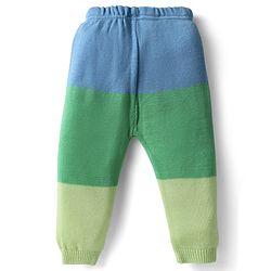 Babyhug Knit Full Sleeves Striped Animal Embroidered Pullover Sweater Set - Multi Colour