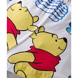 Babyhug Disney Single Jersey Knit Trunks with Winnie the Pooh Graphics Pack of 3 - White & Light Blue