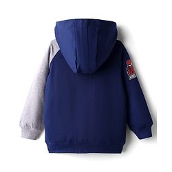 Babyhug Marvel Terry Knit Full Raglan Sleeves Hooded Sweatjacket With Spider Man Graphics - Multi Colour