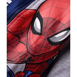 Babyhug Marvel Terry Knit Full Raglan Sleeves Hooded Sweatjacket With Spider Man Graphics - Multi Colour