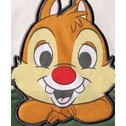 Babyhug Disney Terry Knit Full Raglan Sleeves Hooded Sweatshirt with Chip n Dale Patch Detailing & Kangaroo Pocket - Green & White