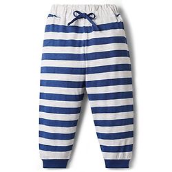 Babyhug Cotton Knit Full Raglan Sleeves Night Suit With Animal Print - Blue