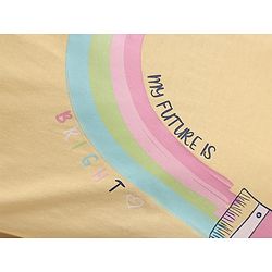 Babyhug Cotton Knit Full Sleeves Night Suit with Rainbow Print - Yellow
