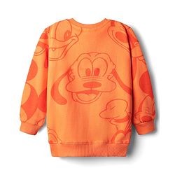 Babyhug Disney 100% Cotton Knit Full Sleeves Sweatshirt & Jogger Set With Mickey Mouse Print - Orange
