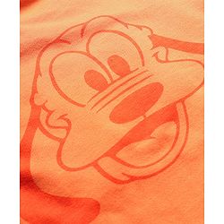 Babyhug Disney 100% Cotton Knit Full Sleeves Sweatshirt & Jogger Set With Mickey Mouse Print - Orange