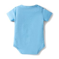 Babyhug Disney Interlock Knit Half Sleeves Onesie Leggings & Cap with Winnie the Pooh Graphic - Light Blue