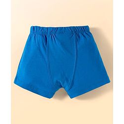 Babyhug Disney Single Jersey Knit Trunks with Mickey Mouse Graphics Pack of 3 - White & Blue