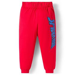 Babyhug Marvel Single Jersey Knit Full Sleeves Night Suit with Spider-Man Graphic - Red