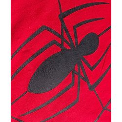 Babyhug Marvel Single Jersey Knit Full Sleeves Night Suit with Spider-Man Graphic - Red