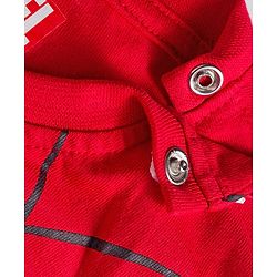 Babyhug Marvel Single Jersey Knit Full Sleeves Night Suit with Spider-Man Graphic - Red
