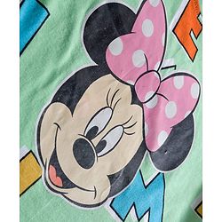 Babyhug Disney Single Jersey Knit Full Sleeves Night Suit With Minnie Mouse Graphics - Light Green