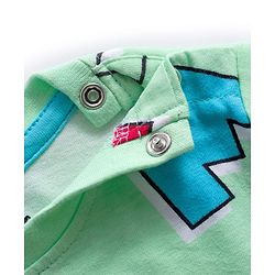 Babyhug Disney Single Jersey Knit Full Sleeves Night Suit With Minnie Mouse Graphics - Light Green