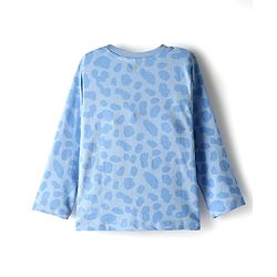 Babyhug 100% Cotton Knit Full Sleeves T-Shirt with Animal Graphic Pack of 3 - Navy Blue Yellow & Light Blue