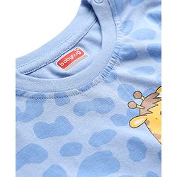 Babyhug 100% Cotton Knit Full Sleeves T-Shirt with Animal Graphic Pack of 3 - Navy Blue Yellow & Light Blue