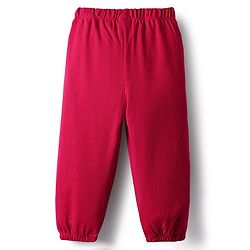 Babyhug Interlock Knit Full Sleeves Top & Trouser Set With Animal Patch - Maroon