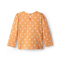 Babyhug 100% Cotton Knit Full Sleeves T-Shirts with Floral & Polka Dots Print Pack of 3 - Grey Pink & Orange