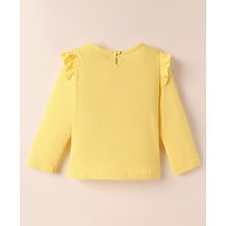 Babyhug 100% Cotton Knit Full Sleeves Striped T-Shirts with Star Polka Dots & Rainbow Print Pack of 3 - Pink Yellow & White