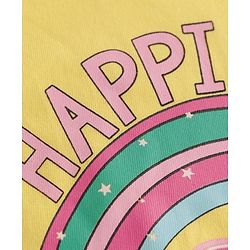 Babyhug 100% Cotton Knit Full Sleeves Striped T-Shirts with Star Polka Dots & Rainbow Print Pack of 3 - Pink Yellow & White