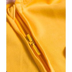 Babyhug Cotton Knit Full Sleeves Hooded Sweatjacket With Rainbow Graphics & Cat Embroidery - Yellow