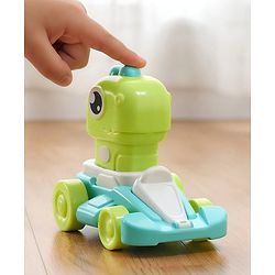Babyhug Press & Go Dinosaur Toy Car for Kids - Green Battery Free Push & Go Animal Car Toy Motor Skill Development & Fun Play Imaginative Play| Gifting Option BIS Certified