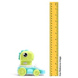 Babyhug Press & Go Dinosaur Toy Car for Kids - Green Battery Free Push & Go Animal Car Toy Motor Skill Development & Fun Play Imaginative Play| Gifting Option BIS Certified