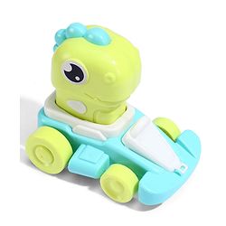 Babyhug Press & Go Dinosaur Toy Car for Kids - Green Battery Free Push & Go Animal Car Toy Motor Skill Development & Fun Play Imaginative Play| Gifting Option BIS Certified