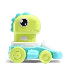 Babyhug Press & Go Dinosaur Toy Car for Kids - Green Battery Free Push & Go Animal Car Toy Motor Skill Development & Fun Play Imaginative Play| Gifting Option BIS Certified