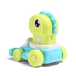 Babyhug Press & Go Dinosaur Toy Car for Kids - Green Battery Free Push & Go Animal Car Toy Motor Skill Development & Fun Play Imaginative Play| Gifting Option BIS Certified