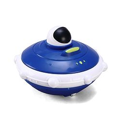 Babyhug Press & Go Spaceship Toy for Kids - Blue| Battery-Free Push & Go Toy| Space-Themed Toy for Motor Skill Development & Fun Play| Imaginative Play| Gifting Option