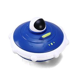 Babyhug Press & Go Spaceship Toy for Kids - Blue| Battery-Free Push & Go Toy| Space-Themed Toy for Motor Skill Development & Fun Play| Imaginative Play| Gifting Option