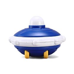 Babyhug Press & Go Spaceship Toy for Kids - Blue| Battery-Free Push & Go Toy| Space-Themed Toy for Motor Skill Development & Fun Play| Imaginative Play| Gifting Option