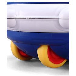 Babyhug Press & Go Spaceship Toy for Kids - Blue| Battery-Free Push & Go Toy| Space-Themed Toy for Motor Skill Development & Fun Play| Imaginative Play| Gifting Option