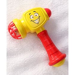Babyhug Hammer Toy for Babies with Rattle Sound  Yellow| ABS Plastic Baby Activity Toy| Improves Motor Skills & Sensory Development| Easy Grip Manual Hammer Toy| Toddler Gifting Option