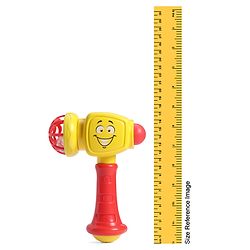 Babyhug Hammer Toy for Babies with Rattle Sound  Yellow| ABS Plastic Baby Activity Toy| Improves Motor Skills & Sensory Development| Easy Grip Manual Hammer Toy| Toddler Gifting Option
