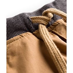 Babyhug Poplin Woven Mid Thigh Solid Colour Shorts - Khaki