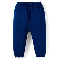 Babyhug Knit Full Sleeves Sweater Set with Star Design - Navy Blue